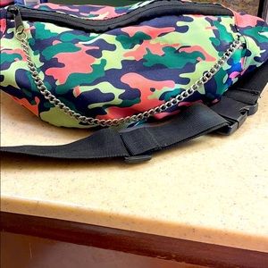 Pink army waist bag